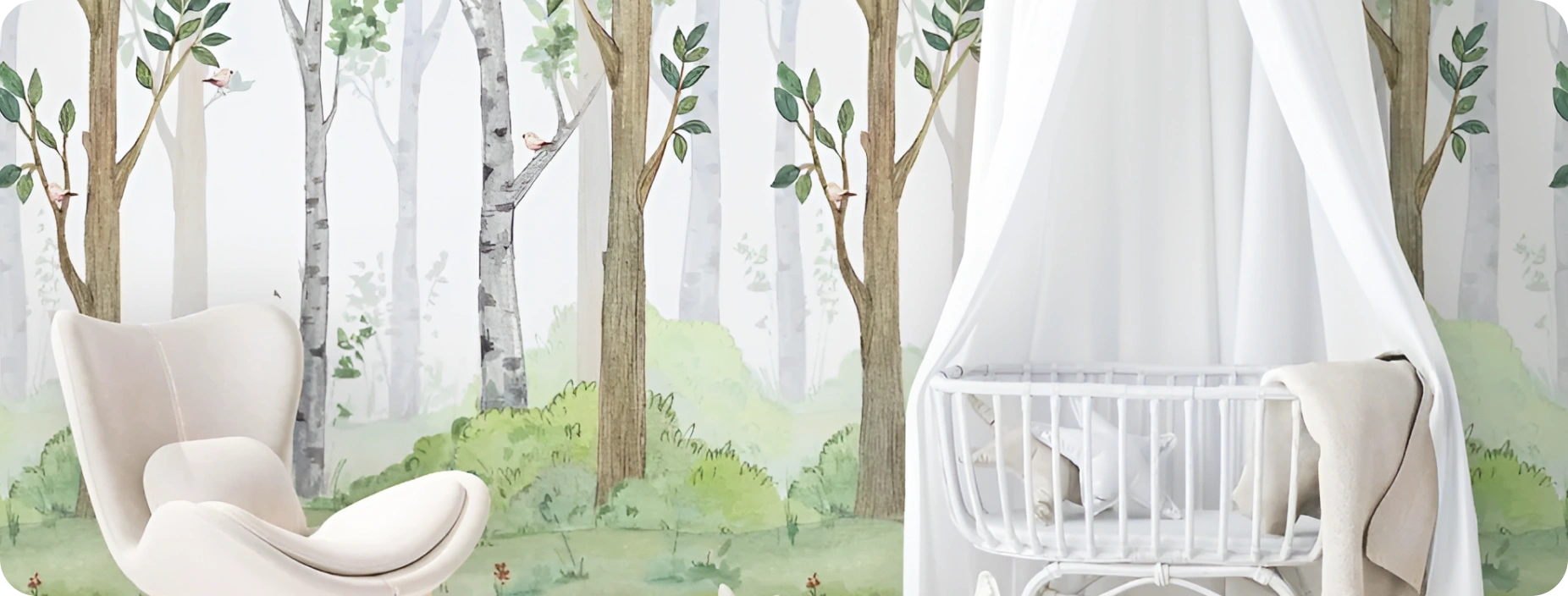 Forest mural wallpaper for kids room
